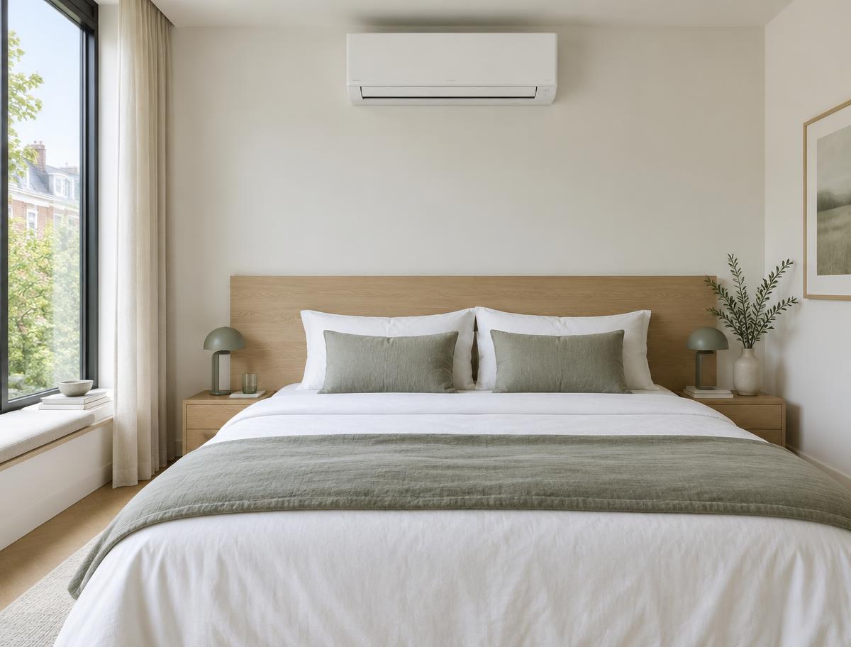 Airco voor uw slaapkamer – illustratief sfeerbeeld